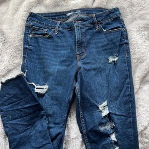 High rise skinny jeans